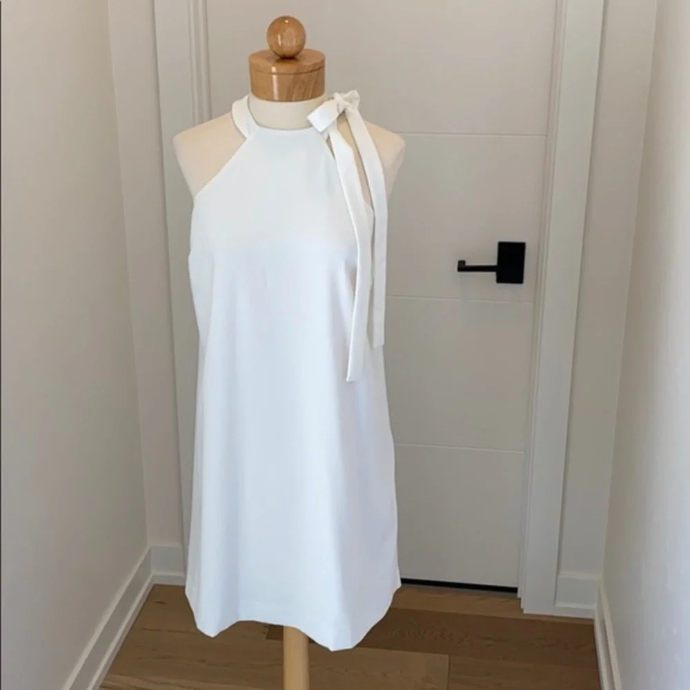 Guess Halter Bow Tie Dress off white small